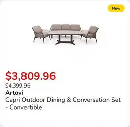 Club Piscine Capri Outdoor Dining & Conversation Set - Convertible offer