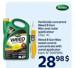 Walmart Scotts Weed B Gon Max weed control concentrate with wand applicator offer