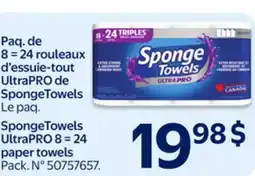 Walmart SpongeTowels UltraPRO 8 = 24 paper towels offer