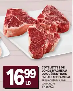 L'Intermarché CÔTELETTES DE LONGE D'AGNEAU DU QUÉBEC FRAIS offer