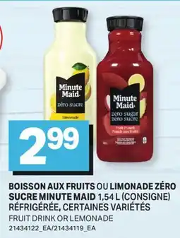 L'Intermarché BOISSON AUX FRUITS OU LIMONADE ZÉRO SUCRE | FRUIT DRINK OR LEMONADE offer