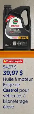 Walmart Huile à moteur Edge de Castrol pour véhicules à kilométrage élevé offer