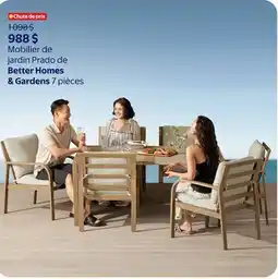 Walmart Mobilier de jardin Prado de Better Homes & Garden 7 pièces offer