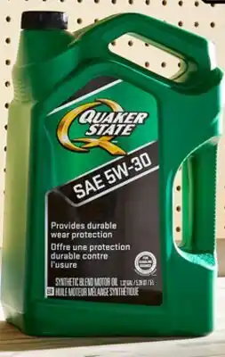 Walmart Huile à moteur mélange synthétique Quaker State offer