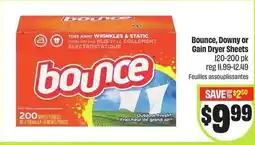 FreshCo Bounce, Downy or Gain Dryer Sheets offer
