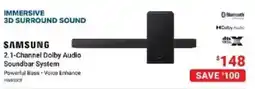 Visions Electronics Samsung 2.1-channel dolby audio soundbar system offer