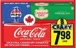 Food Basics Coca-Cola, Canada Dry Ginger Ale or Pepsi Soft Drinks offer