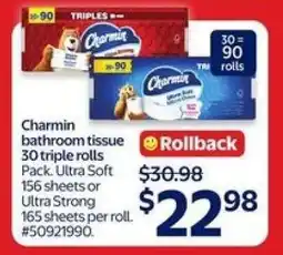 Walmart Charmin Bathroom Tissue offer
