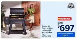 Walmart Austin XL Onyx edition pellet grill and smoker offer