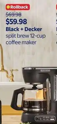 Walmart Black + Decker split brew 12-cup coffee maker offer