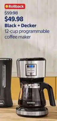 Walmart Black + Decker 12-Cup Programmable Coffee Maker offer