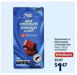 Walmart Great Value Milk Chocolate Bar offer