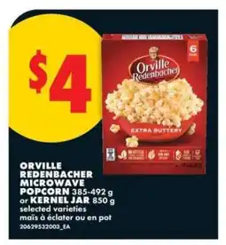No Frills Orville Redenbacher Microwave Popcorn or Kernel Jar offer
