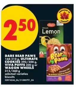 No Frills DARE BEAR PAWS, ULTIMATE COOKIES, VIVA PUFFS, WAGON WHEELS offer
