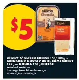 No Frills Ziggy's Sliced Cheese or Monsieur Gustav Cheese offer