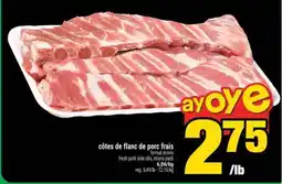 Super C CÔTES DE FLANC DE PORC FRAIS offer