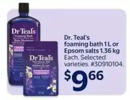 Walmart Dr. Teal's Foaming Bath or Epsom Salts offer
