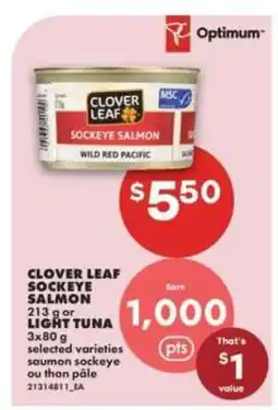 No Frills CLOVER LEAF SOCKEYE SALMON offer