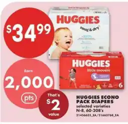 No Frills Huggies Econo Pack Diapers offer