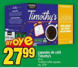 Super C CAPSULES DE CAFÉ TIMOTHY'S offer
