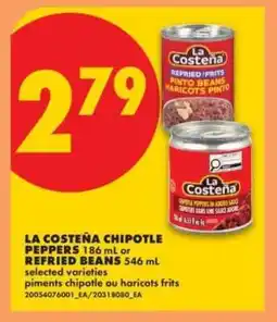 No Frills La Costeña Chipotle Peppers or Refried Beans offer
