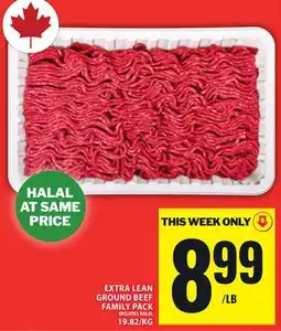 Food Basics EXTRA LEAN GROUND BEEF FAMILY PACK offer