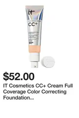 Sephora IT Cosmetics CC+ Cream Full Coverage Color Correcting Foundation with SPF 50+ offer