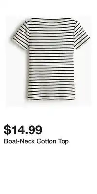 H&M Boat-Neck Cotton Top offer