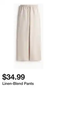 H&M Linen-Blend Pants offer