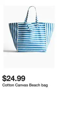 H&M Cotton Canvas Beach bag offer