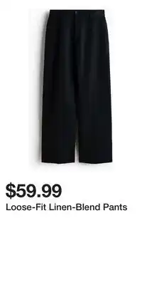 H&M Loose-Fit Linen-Blend Pants offer