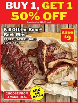 M & M Food Market Fall Off the Bone Tangy Barbecue Back Ribs offer