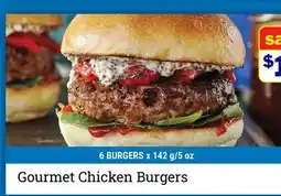 M & M Food Market Gourmet Chicken Burgers offer
