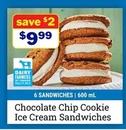 M & M Food Market Chocolate Chip Cookie Ice Cream Sandwiches offer