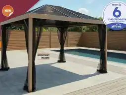 Canac Sanibel Black and Wood Effect Sun Shelter offer