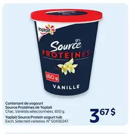 Walmart Yoplait Source Protein yogurt tub offer