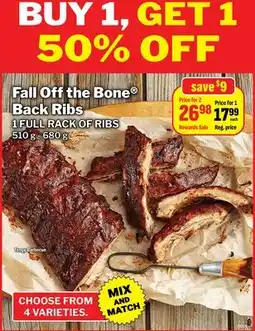 M & M Food Market Tangy Barbecue Fall Off the Bone Back Ribs offer