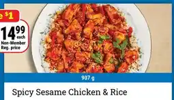 M & M Food Market Spicy Sesame Chicken & Rice offer