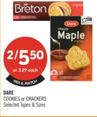 Shoppers Drug Mart DARE COOKIES or CRACKERS offer