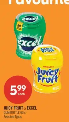 Shoppers Drug Mart JUICY FRUIT or EXCEL GUM BOTTLE offer