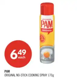 Shoppers Drug Mart PAM ORIGINAL NO-STICK COOKING SPRAY offer