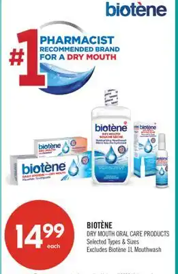 Shoppers Drug Mart BIOTENE DRY MOUTH ORAL CARE PRODUCTS offer