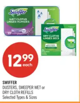 Shoppers Drug Mart SWIFFER DUSTERS, SWEEPER WET or DRY CLOTH REFILLS offer