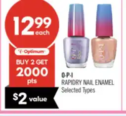 Shoppers Drug Mart O-P-I RAPIDRY NAIL ENAMEL offer