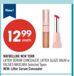 Shoppers Drug Mart MAYBELLINE NEW YORK LIFTER SERUM CONCEALER, LIFTER GLAZE BALM or FALSIES MASCARA offer