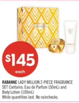 Shoppers Drug Mart RABANNE LADY MILLION 2-PIECE FRAGRANCE SET Contains (50mL) and Body Lotion (100mL) offer