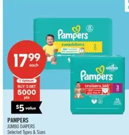 Shoppers Drug Mart PAMPERS JUMBO DIAPERS offer