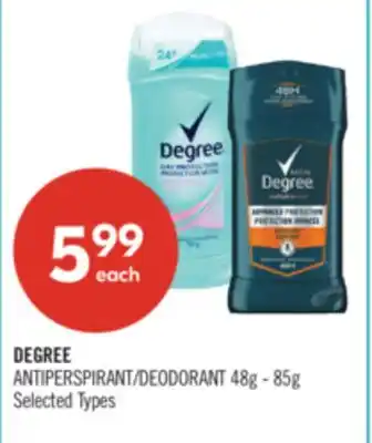 Shoppers Drug Mart DEGREE ANTIPERSPIRANT/DEODORANT offer