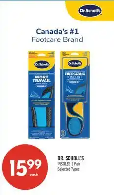 Shoppers Drug Mart DR. SCHOLL'S INSOLES 1 Pair offer