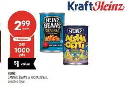 Shoppers Drug Mart HEINZ CANNED BEANS or PASTA offer
